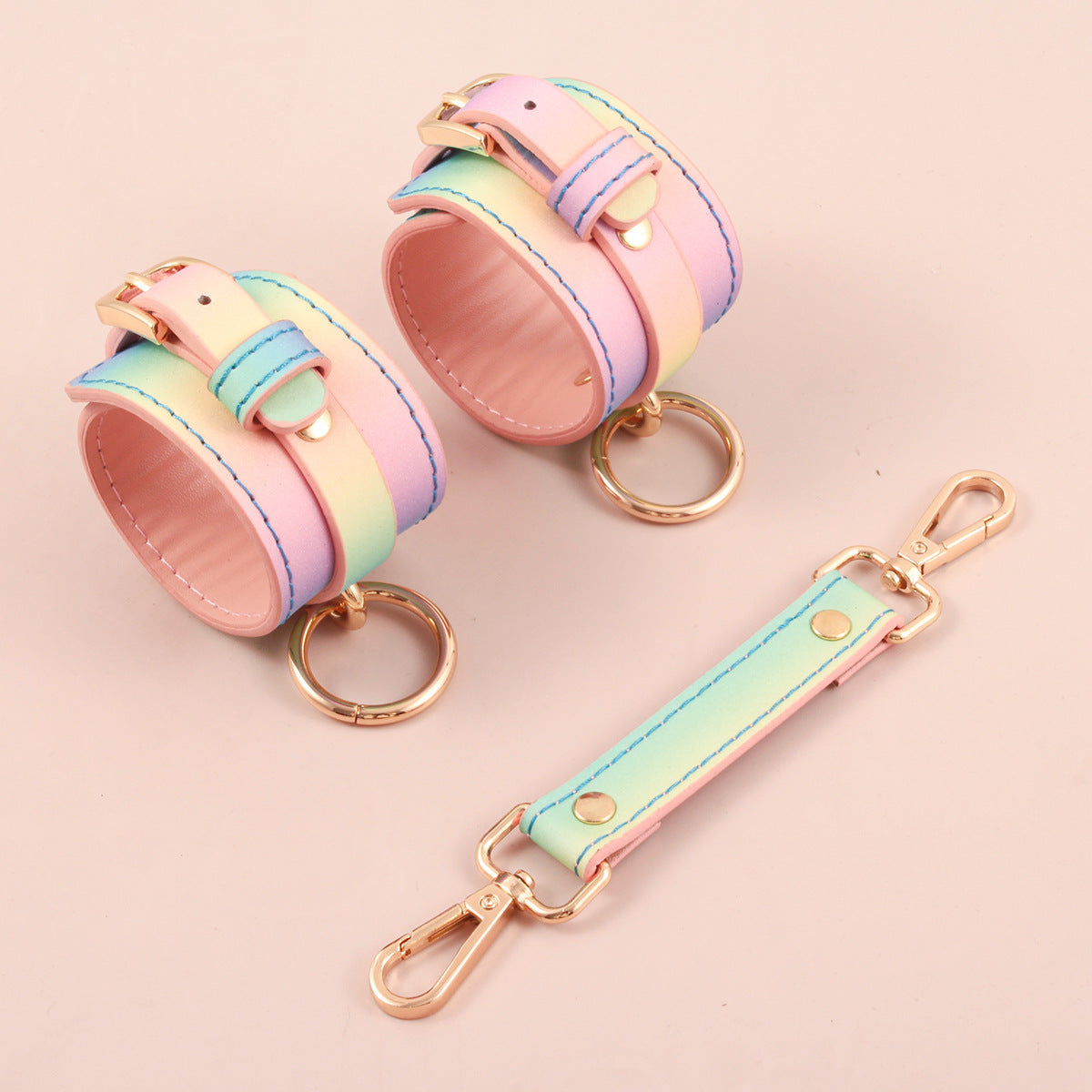 Bondage And Discipline Alternative Handcuffs Rainbow