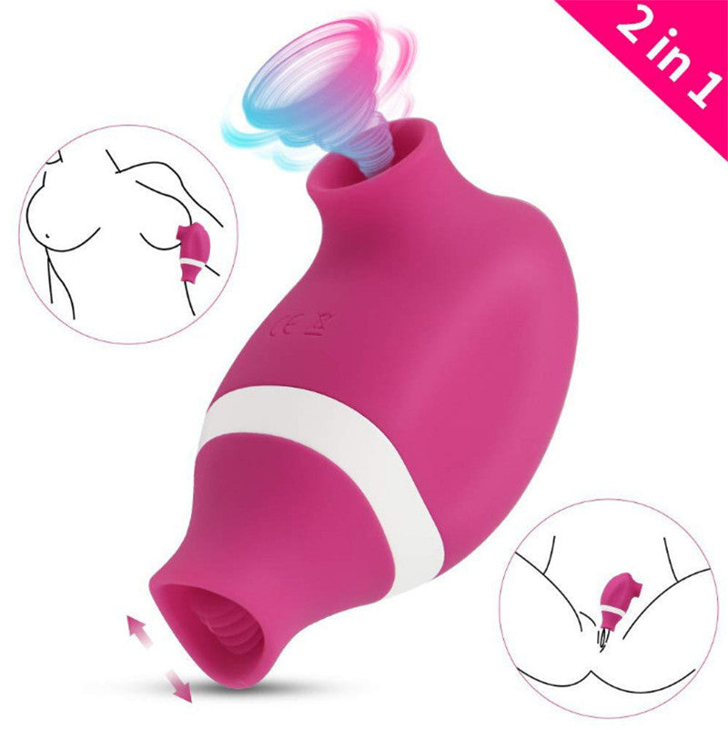 Tongue Licking Suction Vibrating Egg - 3-in-1