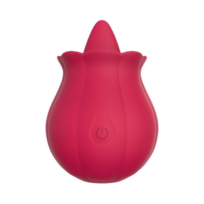 Pumpkin Rose Tongue Licking Suction Massager