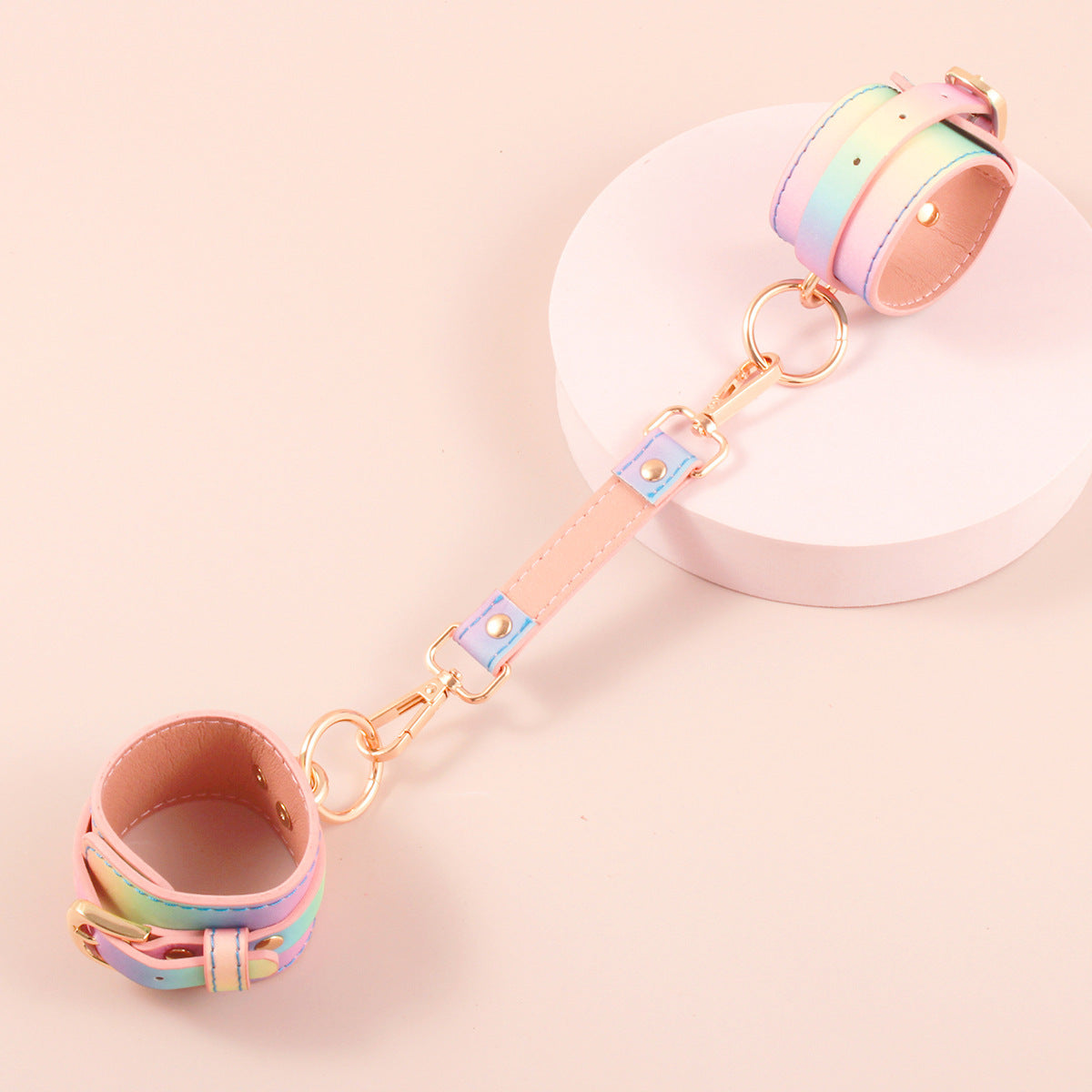 Bondage And Discipline Alternative Handcuffs Rainbow