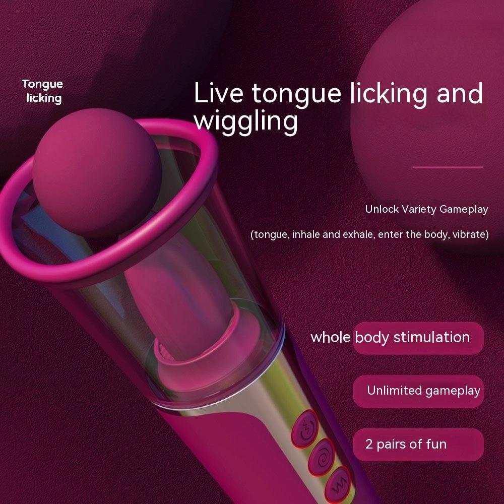 Tongue Licking Vibrator Breast Teasing Massage Device