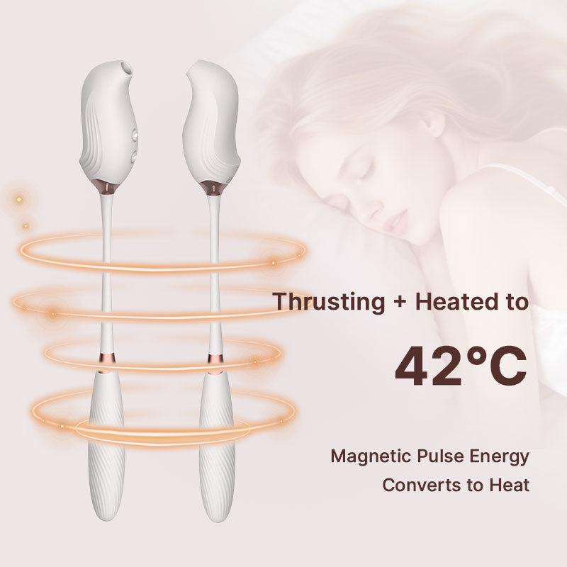 42°C heating function - BirdieGlow dual-mode vibrator gentle warm touch