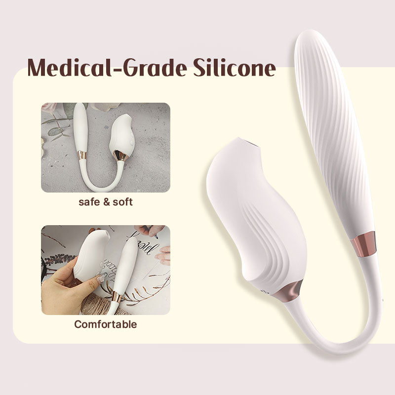 Soft medical-grade silicone surface - hypoallergenic BirdieGlow vibrator
