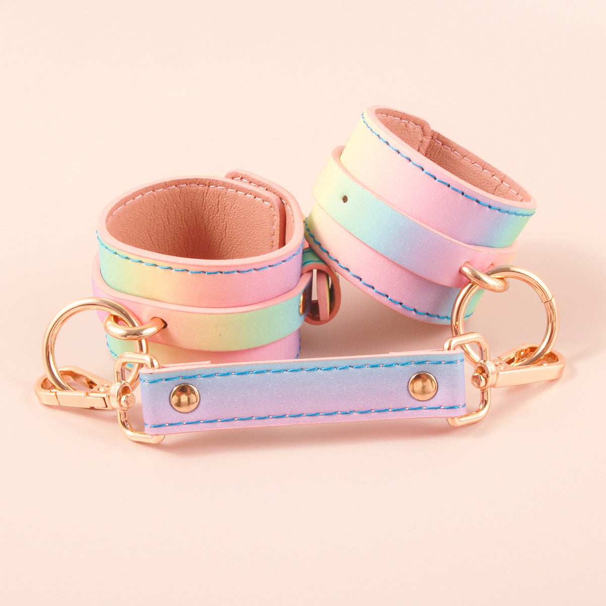 Bondage And Discipline Alternative Handcuffs Rainbow