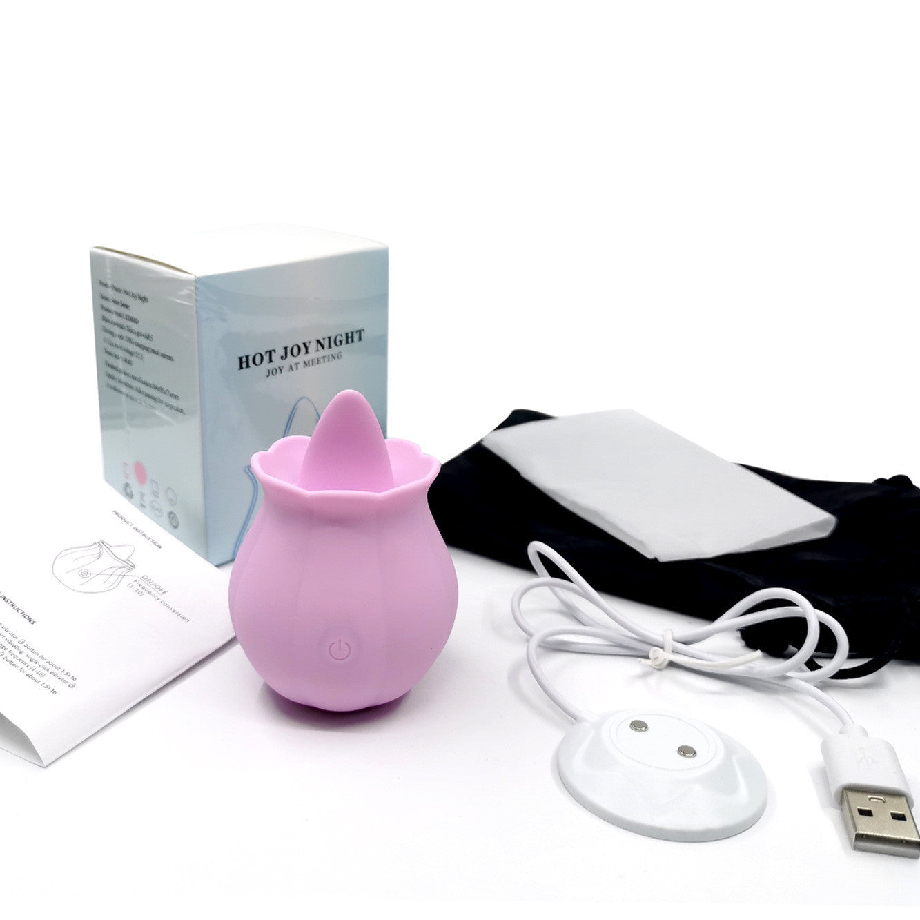 Pumpkin Rose Tongue Licking Suction Massager