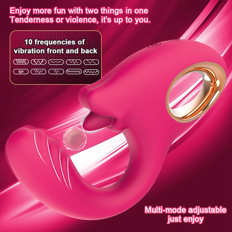 Wondebliss Tongue Massager 10 vibration frequency modes display