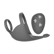 WONDEBLISS 3-in-1 vibrating cock ring black color front main product photo