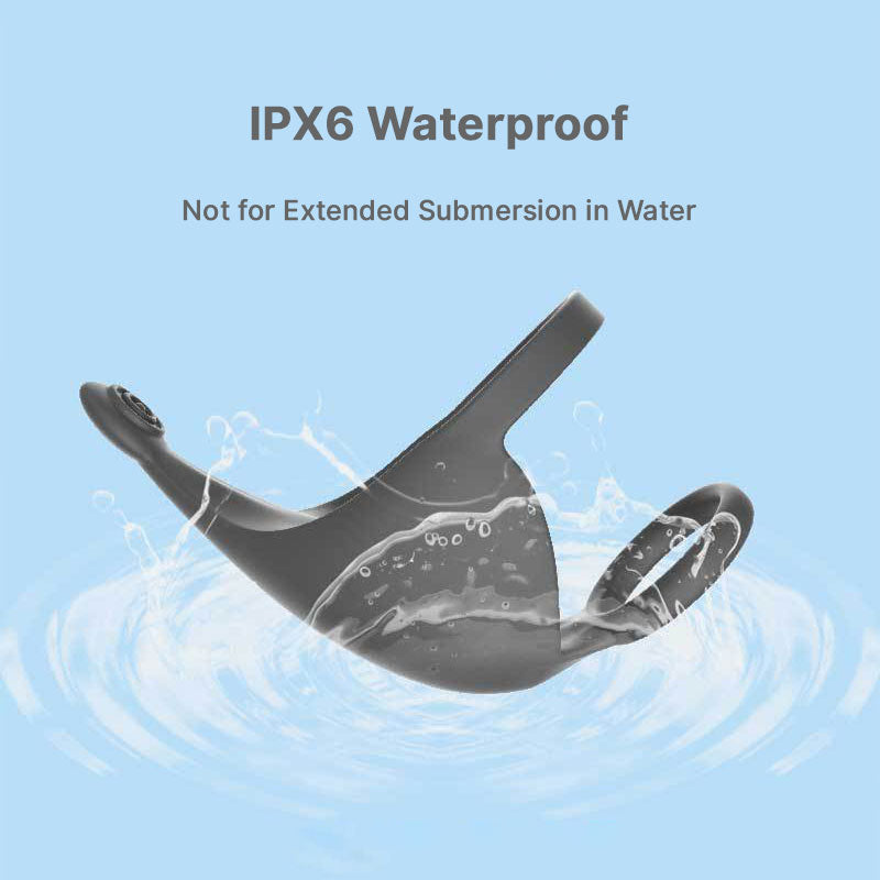 WONDEBLISS 3-in-1 vibrating cock ring IPX6 waterproof splash-proof test