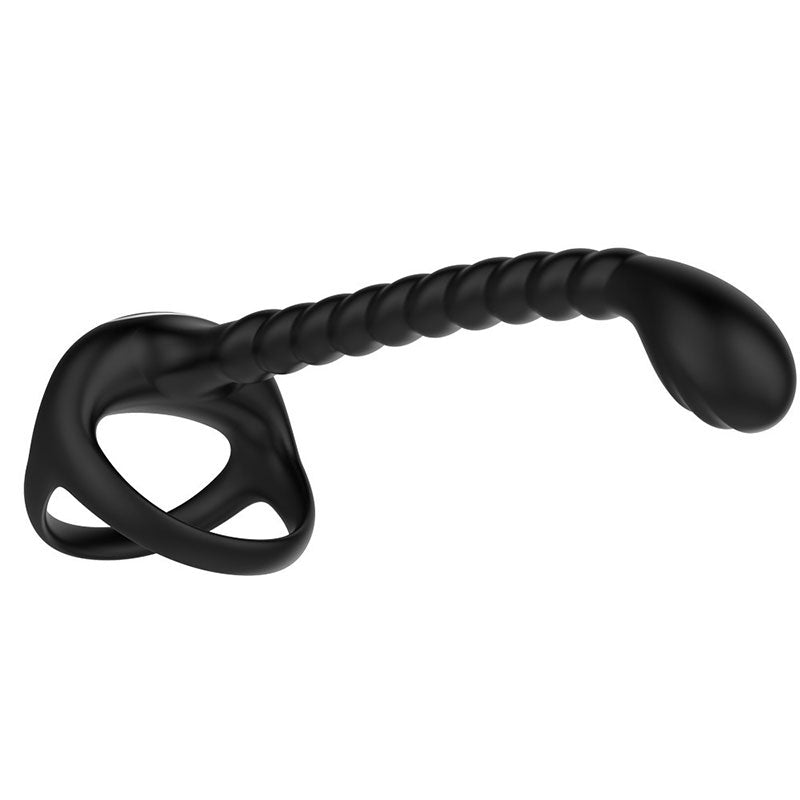 WONDEBLISS 3-in-1 prostate massager side detail view, black