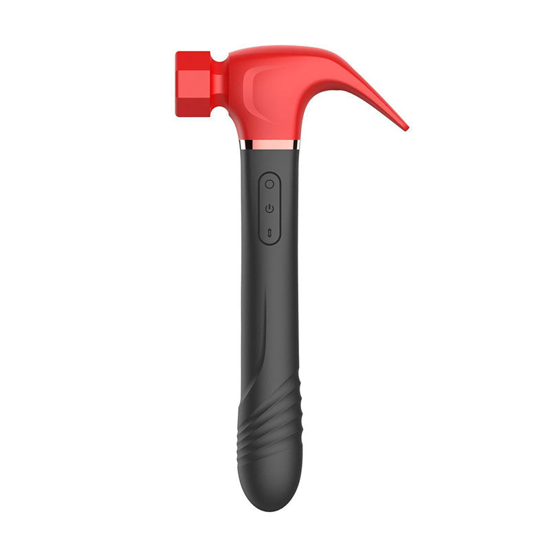 Wondebliss 4-in-1 Hammer Vibrator - Red Black - Front View