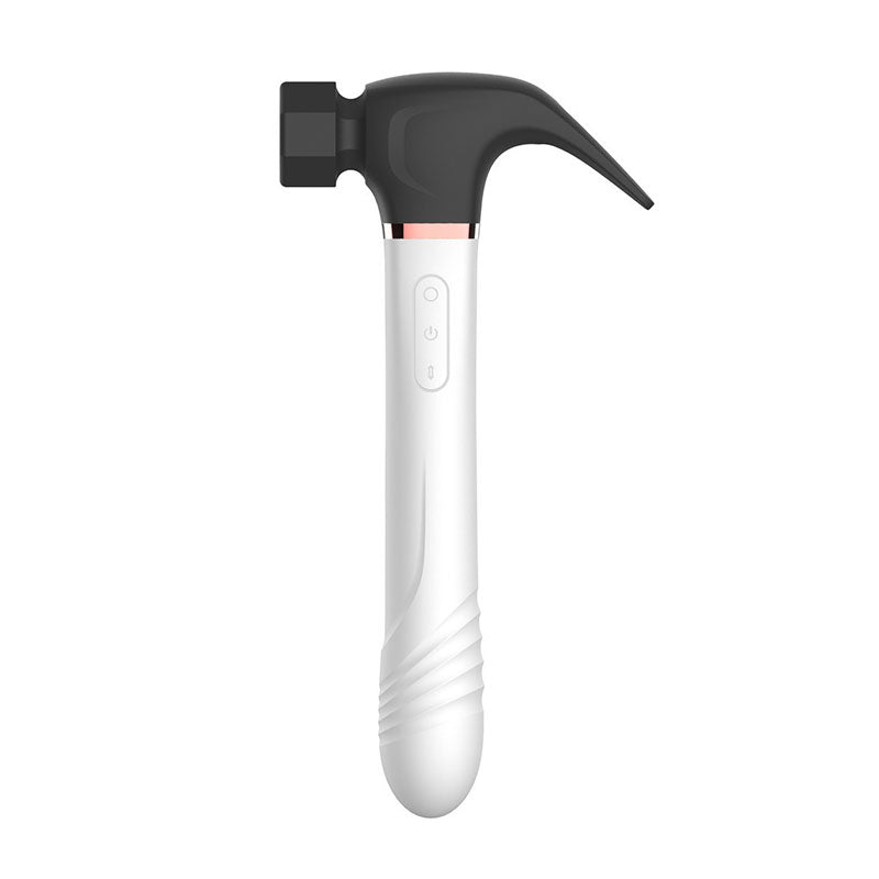 Wondebliss 4-in-1 Hammer Vibrator - Black White - Front View