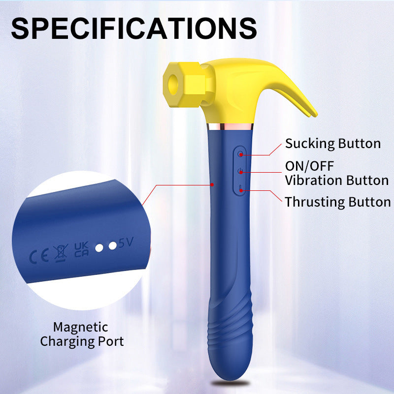 Wondebliss 4-in-1 Hammer Vibrator - Button Guide and Operation Instructions