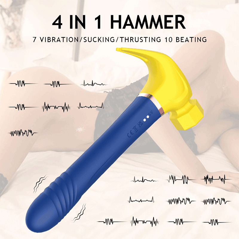 Wondebliss 4-in-1 Hammer Vibrator - Shape and Design Detail