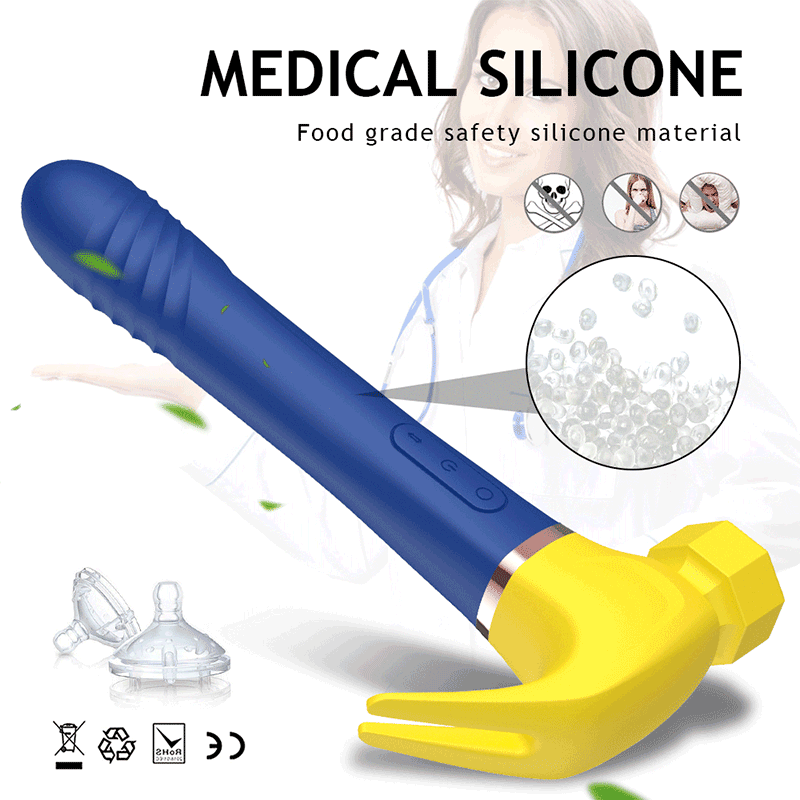 Wondebliss 4-in-1 Hammer Vibrator - Medical-Grade Silicone Material Detail