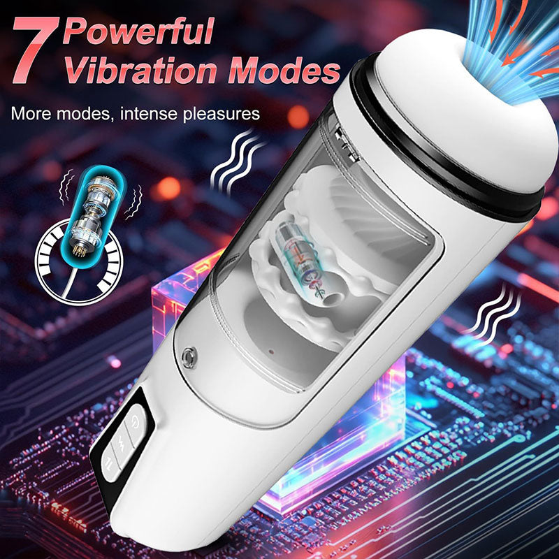 WONDEBLISS Airship masturbator 7 powerful vibration modes control panel