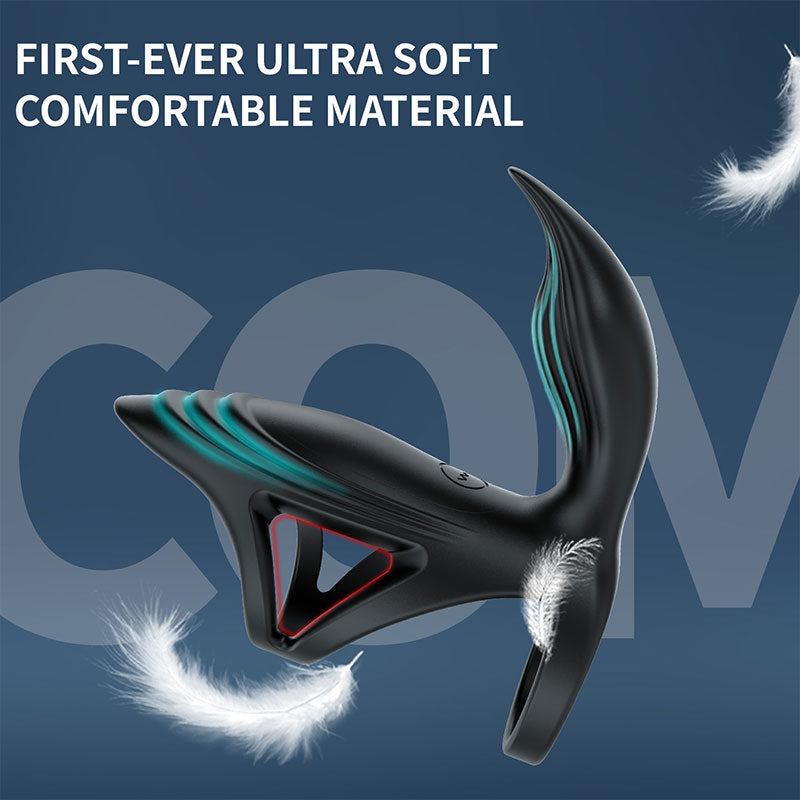 WONDEBLISS Alien vibrating cock ring soft flexible material detail