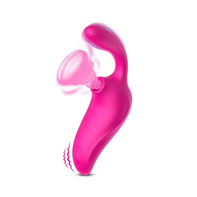 WONDEBLISS Athena vibrator fuchsia color suction tap vibration triple stimulation