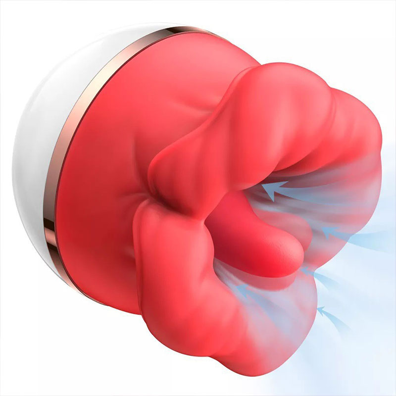 Wondebliss Big Mouth Massager - Front View, 3 Suction and 5 Licking Modes