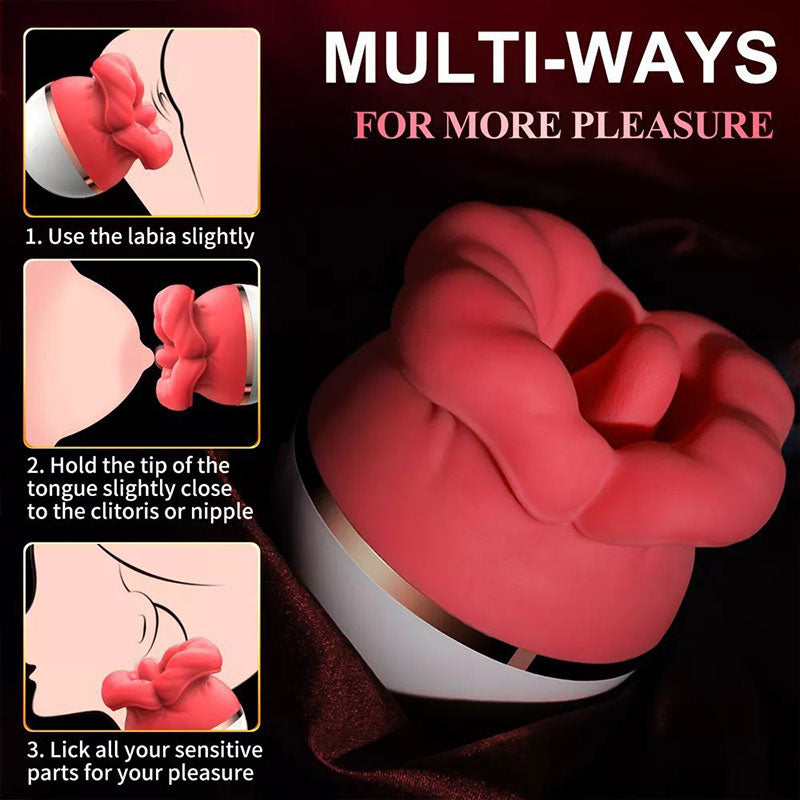 Wondebliss Big Mouth Massager Multi-Play Modes - Suction, Licking, Sway and Vibration Combined