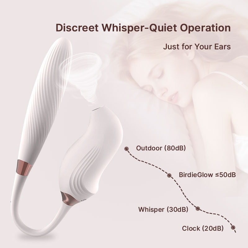 WONDEBLISS BirdieGlow vibrator medical-grade silicone whisper-quiet motor detail