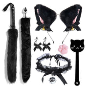 Wondebliss black cat 7-piece bondage set regular edition full display