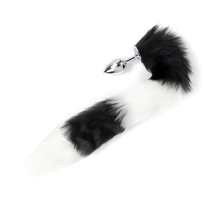 Wondebliss black cat bondage tail detail from 7-piece themed bondage set