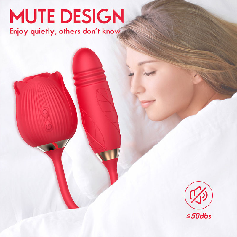 Wondebliss BloomGarden II Rose Vibrator Ultra-Silent Motor - Privacy Protection, Whisper-Quiet
