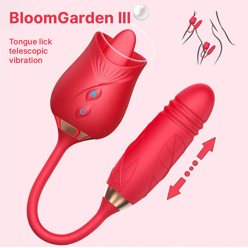 Wondebliss BloomGarden III Retractable Vibration - Adjustable G-Spot Stimulation Tip