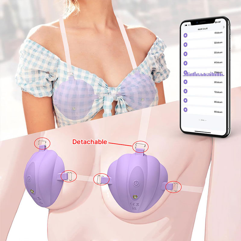 WONDEBLISS wearable breast massager APP remote control smartphone interface
