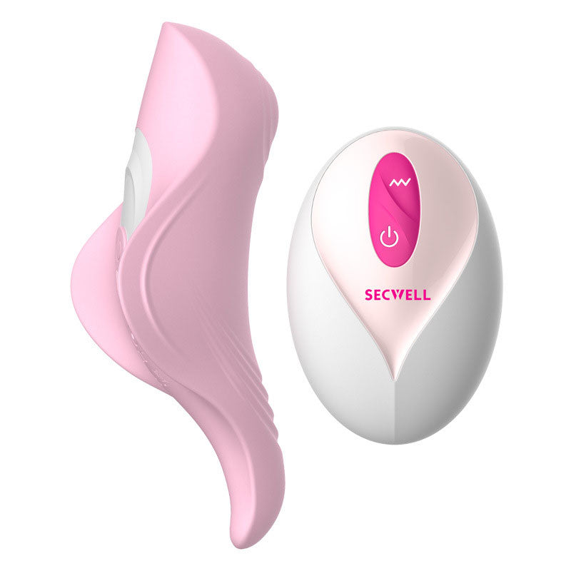 WONDEBLISS Bubble Fish wearable clitoral massager in pink – front view