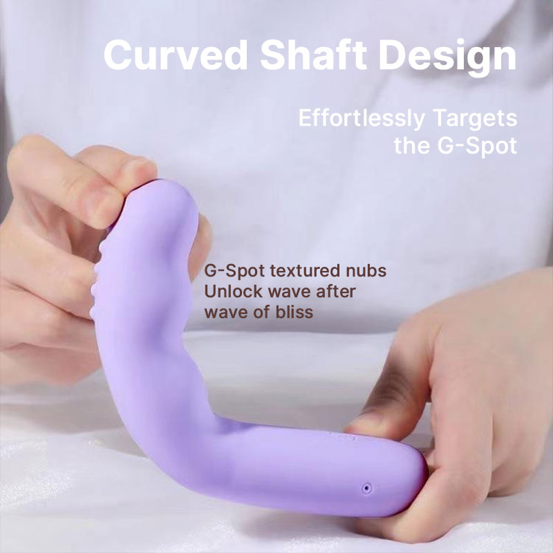 WONDEBLISS BubbleVibe G-spot vibrator curved textured bubble nubs close-up
