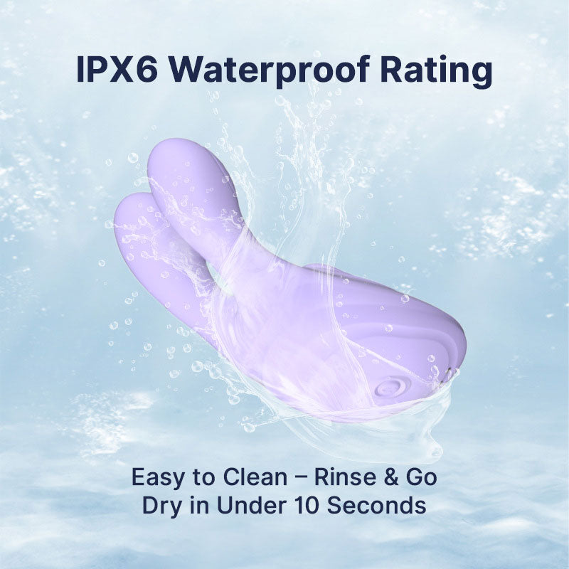 WONDEBLISS Bunny Naughty Vibe IPX6 waterproof splash-proof test