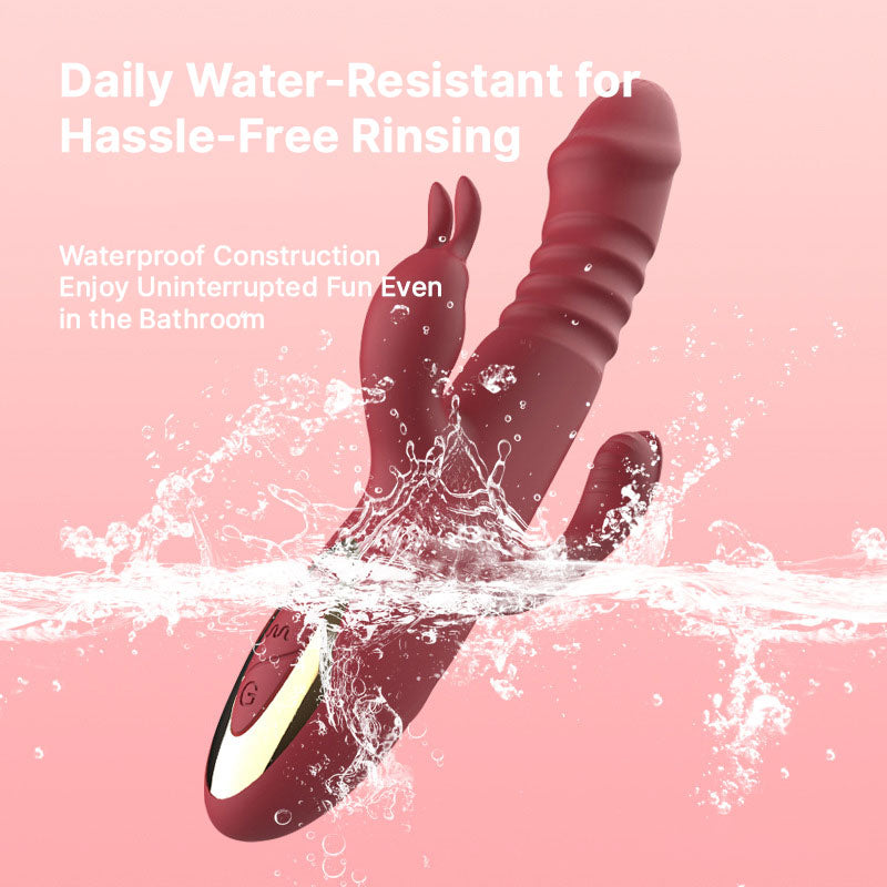 WONDEBLISS BunnyDuo vibrator water-resistant splash-proof demonstration