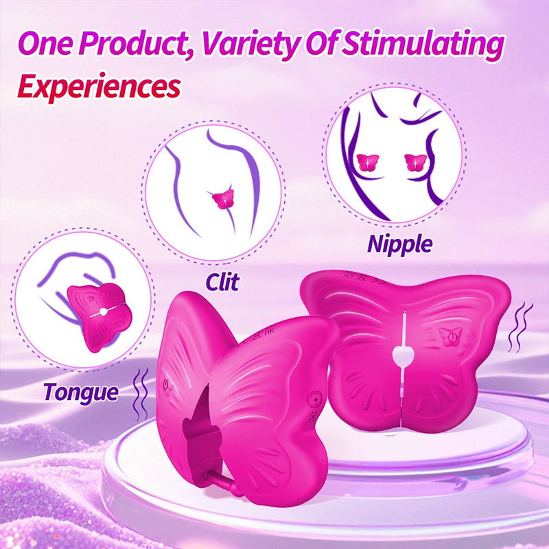 WONDEBLISS Butterfly nipple massager multi-sensation stimulation demonstration