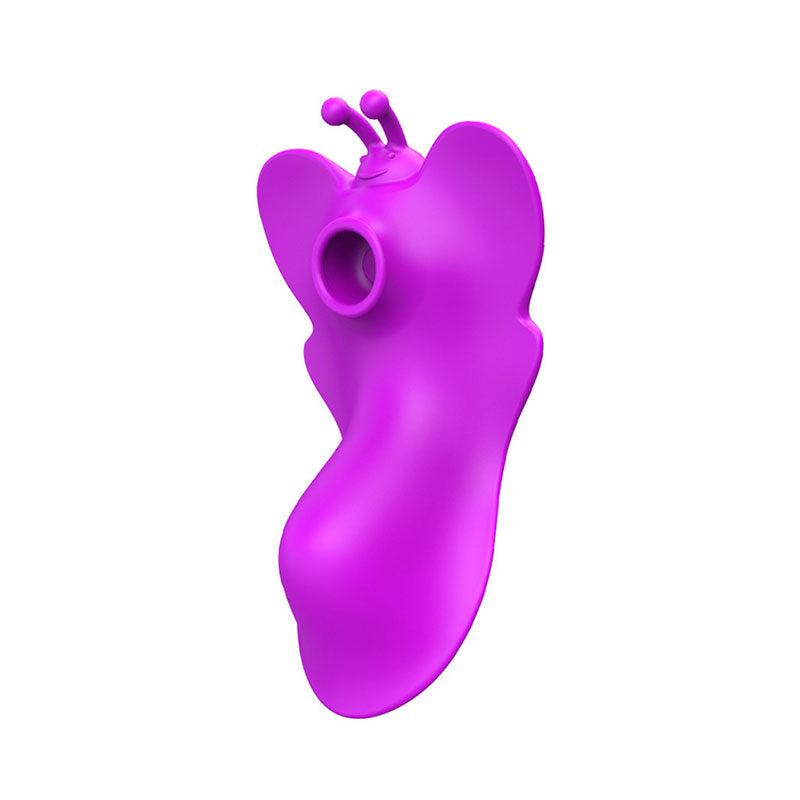 WONDEBLISS Butterfly Wearable Clitoral Suction Vibrator in Purple