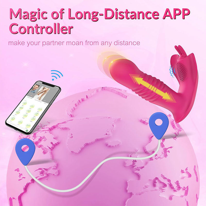 WONDEBLISS Butterfly Thrusting wearable massager Bluetooth app control interface