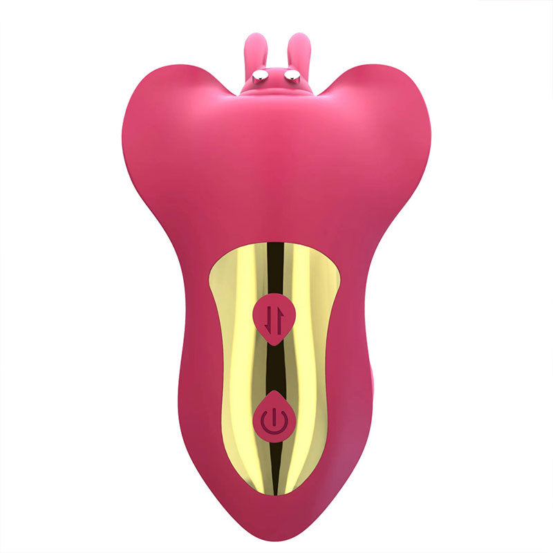WONDEBLISS Butterfly Thrusting wearable massager fuchsia front view
