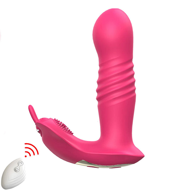WONDEBLISS Butterfly Thrusting wearable massager fuchsia wireless remote control version
