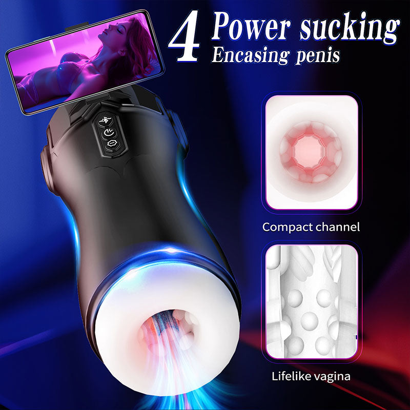 WONDEBLISS Catwoman masturbator 4-power suction encasing detail