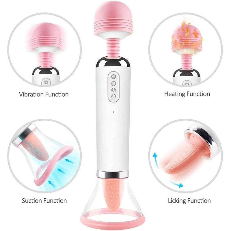 WONDEBLISS Cinderella tongue vibrator function summary 12-speed licking suction heating