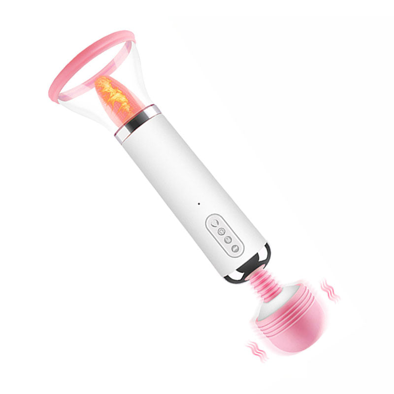 WONDEBLISS Cinderella tongue-licking AV vibrator front view medical-grade silicone