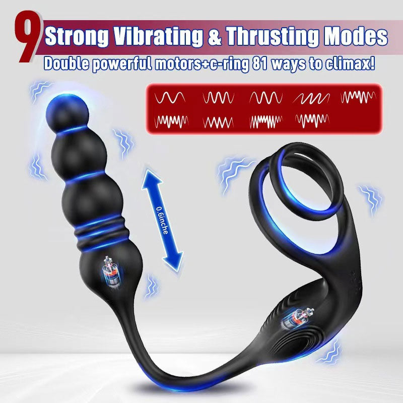 WONDEBLISS vibrating cock ring dual motor detail close-up