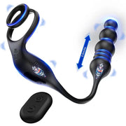 WONDEBLISS vibrating cock ring wireless remote control, black