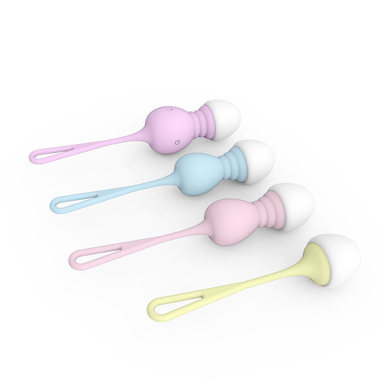 WONDEBLISS ColorGlow kegel balls side view ergonomic design