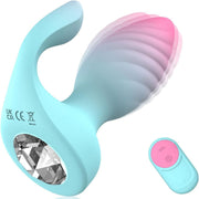 WONDEBLISS Diamond Anal Plug main view, pink blue