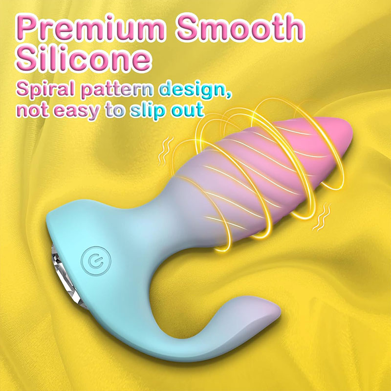 WONDEBLISS Diamond Anal Plug spiral pattern texture detail