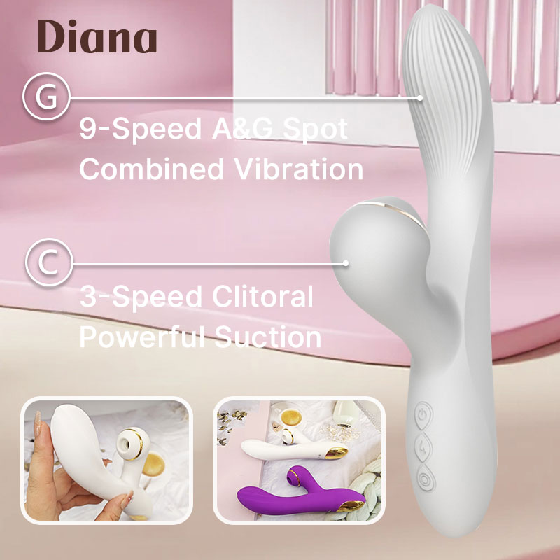 WONDEBLISS Diana dual-mode vibrator white and purple color comparison