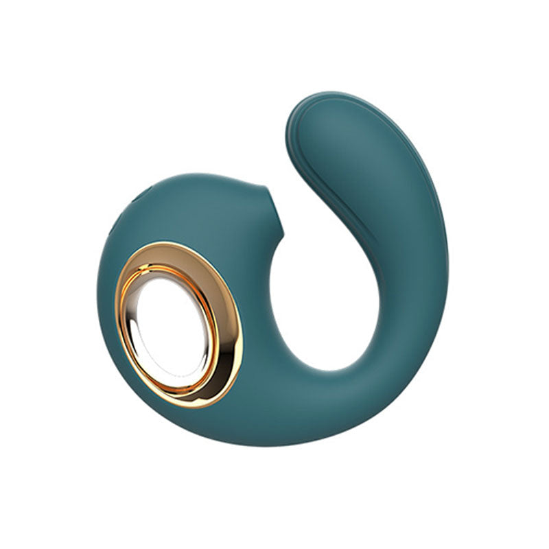WONDEBLISS Dolphin suction massager blackish green color overall real product photo