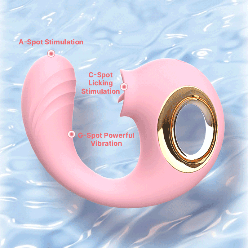 WONDEBLISS Dolphin Tongue vibrator G-spot C-spot A-spot triple stimulation demonstration