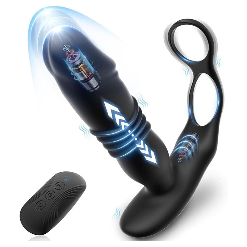 WONDEBLISS Double-Loop 3-in-1 vibrator black color front main product photo